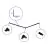 Bright Choice Rail Set Rail Monophasé L 1 x 1 Mètre Noir | incl. Embout, Connecteur d’Alimentation et L -Connecteur