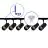 Bright Choice Ensemble complet Rail Monophasé Rail L 1,5 x 2 Mètre Noir | incl. 6x Spot + GU10 2700K 3W Dimmable + Embout, Connecteur d’Alimentation et L -Connecteur 